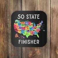 USA Travel Gift Visit 50 States Map Coaster thumb 0