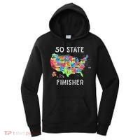 USA Travel Gift Visit 50 States Map Women's Hoodie thumb 0