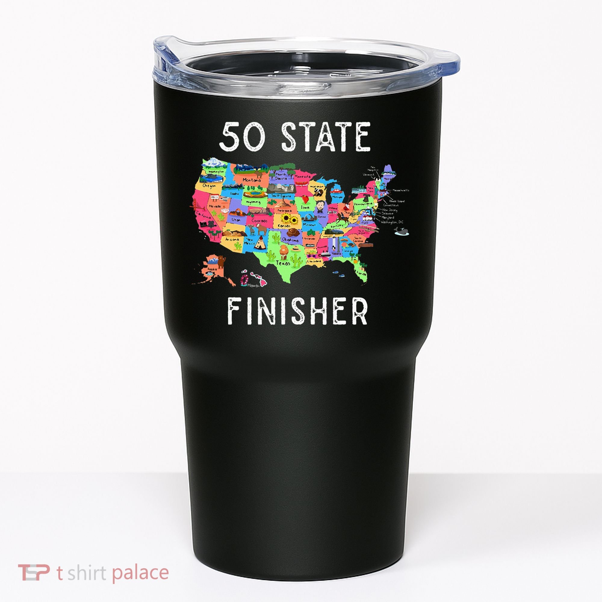 USA Travel Gift Visit 50 States Map Tumbler