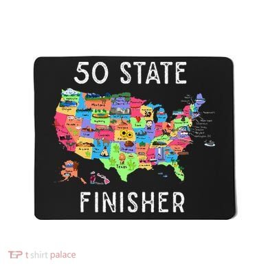USA Travel Gift Visit 50 States Map Mousepad