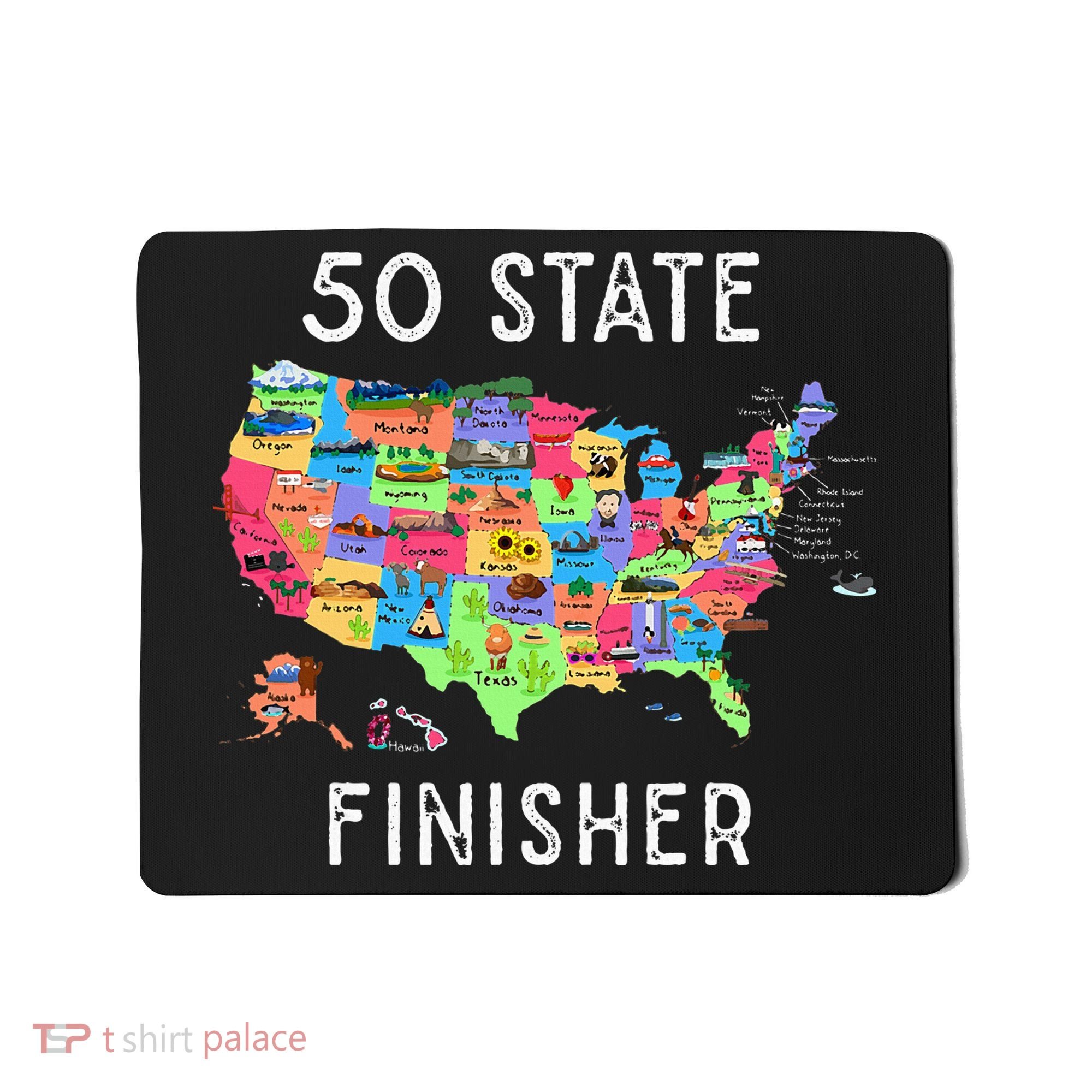 USA Travel Gift Visit 50 States Map Mousepad