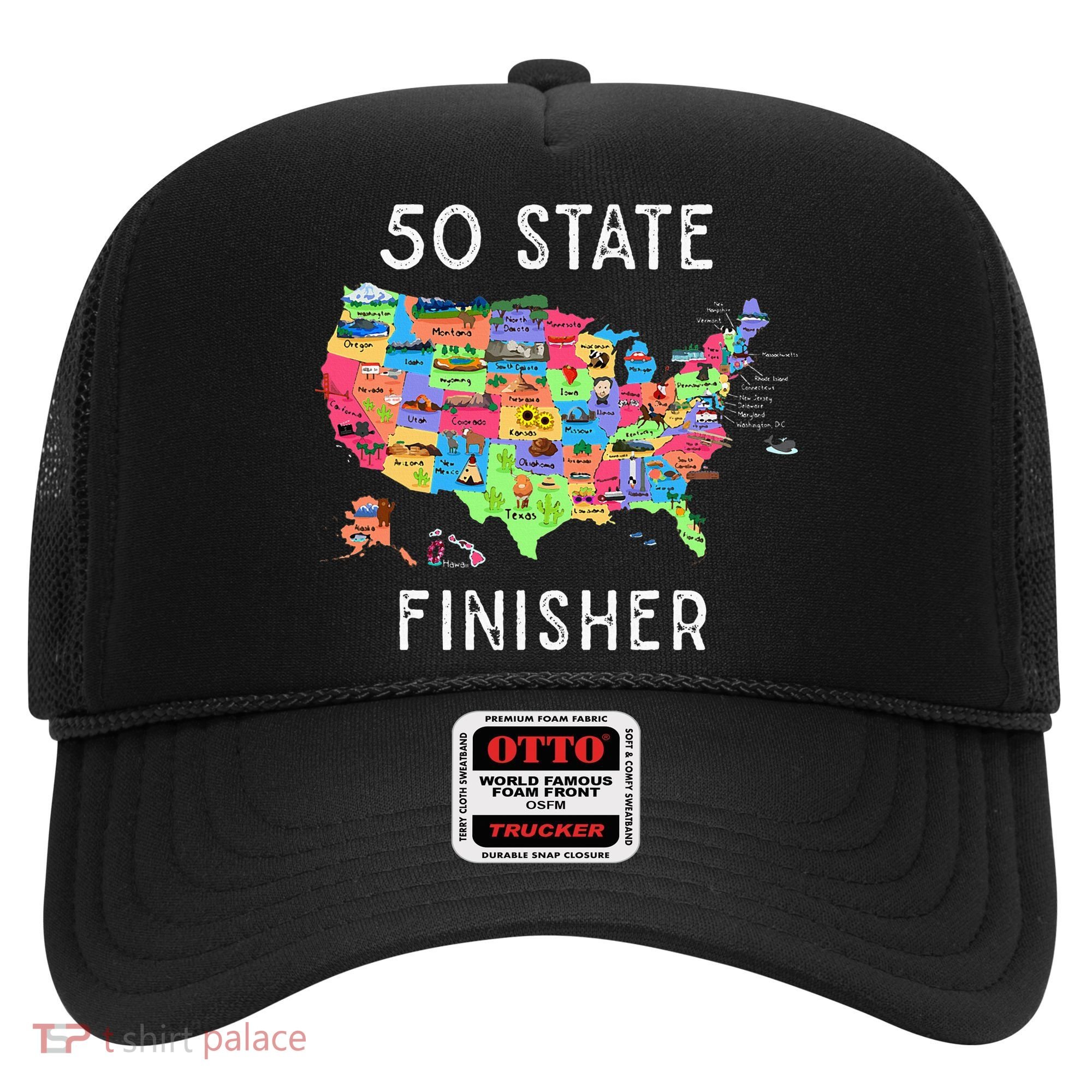 USA Travel Gift Visit 50 States Map Hat