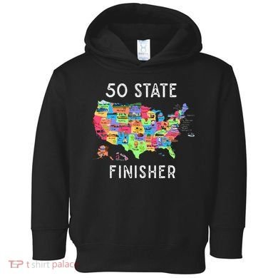 USA Travel Gift Visit 50 States Map Toddler Hoodie