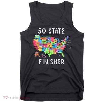 USA Travel Gift Visit 50 States Map Tank Top