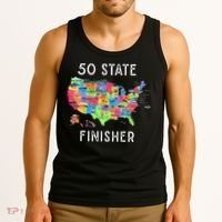 USA Travel Gift Visit 50 States Map Tank Top thumb 3