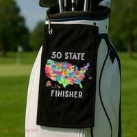 USA Travel Gift Visit 50 States Map Golf Towel thumb 2