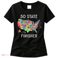 USA Travel Gift Visit 50 States Map Women's T-Shirt thumb 0