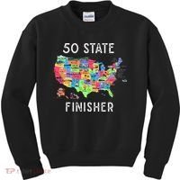 USA Travel Gift Visit 50 States Map Kids Sweatshirt thumb 0