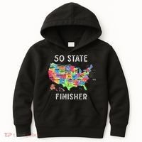 USA Travel Gift Visit 50 States Map Kids Hoodie thumb 0