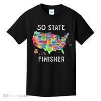 USA Travel Gift Visit 50 States Map Kids T-Shirt thumb 0
