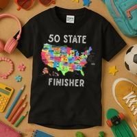 USA Travel Gift Visit 50 States Map Kids T-Shirt thumb 3