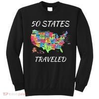 USA Travel Gift Visit 50 States Map Sweatshirt thumb 0