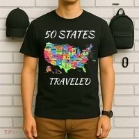 USA Travel Gift Visit 50 States Map T-Shirt thumb 6