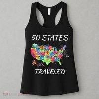 USA Travel Gift Visit 50 States Map Women's Tank Top thumb 3
