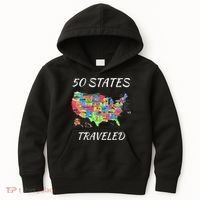 USA Travel Gift Visit 50 States Map Kids Hoodie thumb 0
