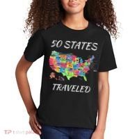 USA Travel Gift Visit 50 States Map Kids T-Shirt thumb 2