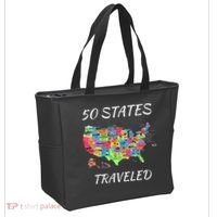 USA Travel Gift Visit 50 States Map Tote Bag thumb 2
