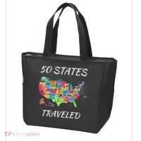 USA Travel Gift Visit 50 States Map Tote Bag thumb 3