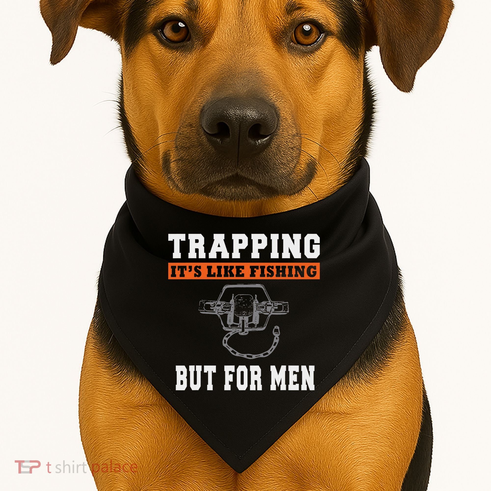 Unique Trapping Gift With A Funny Slogan For Trappers USA-Made Doggie Bandana