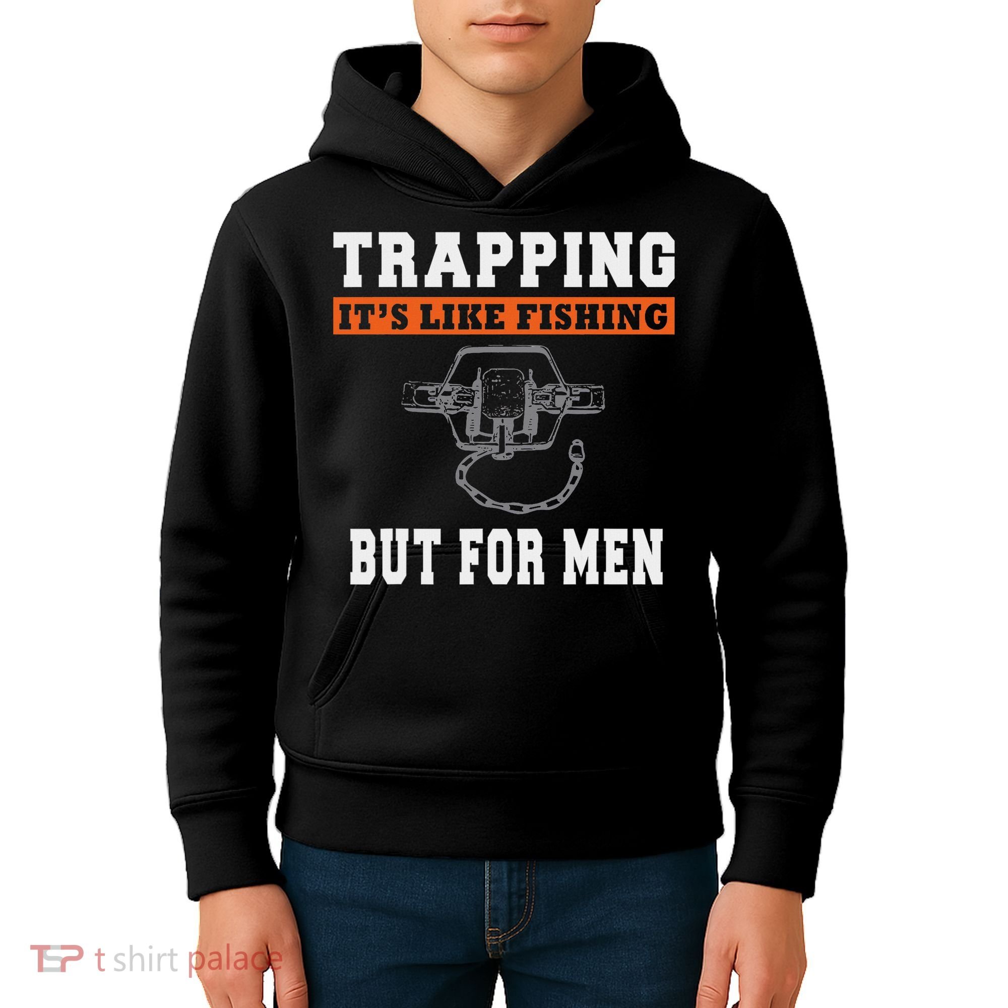 Unique Trapping Gift With A Funny Slogan For Trappers Kids Hoodie