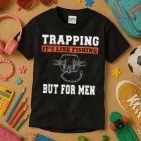 Unique Trapping Gift With A Funny Slogan For Trappers Kids T-Shirt thumb 3