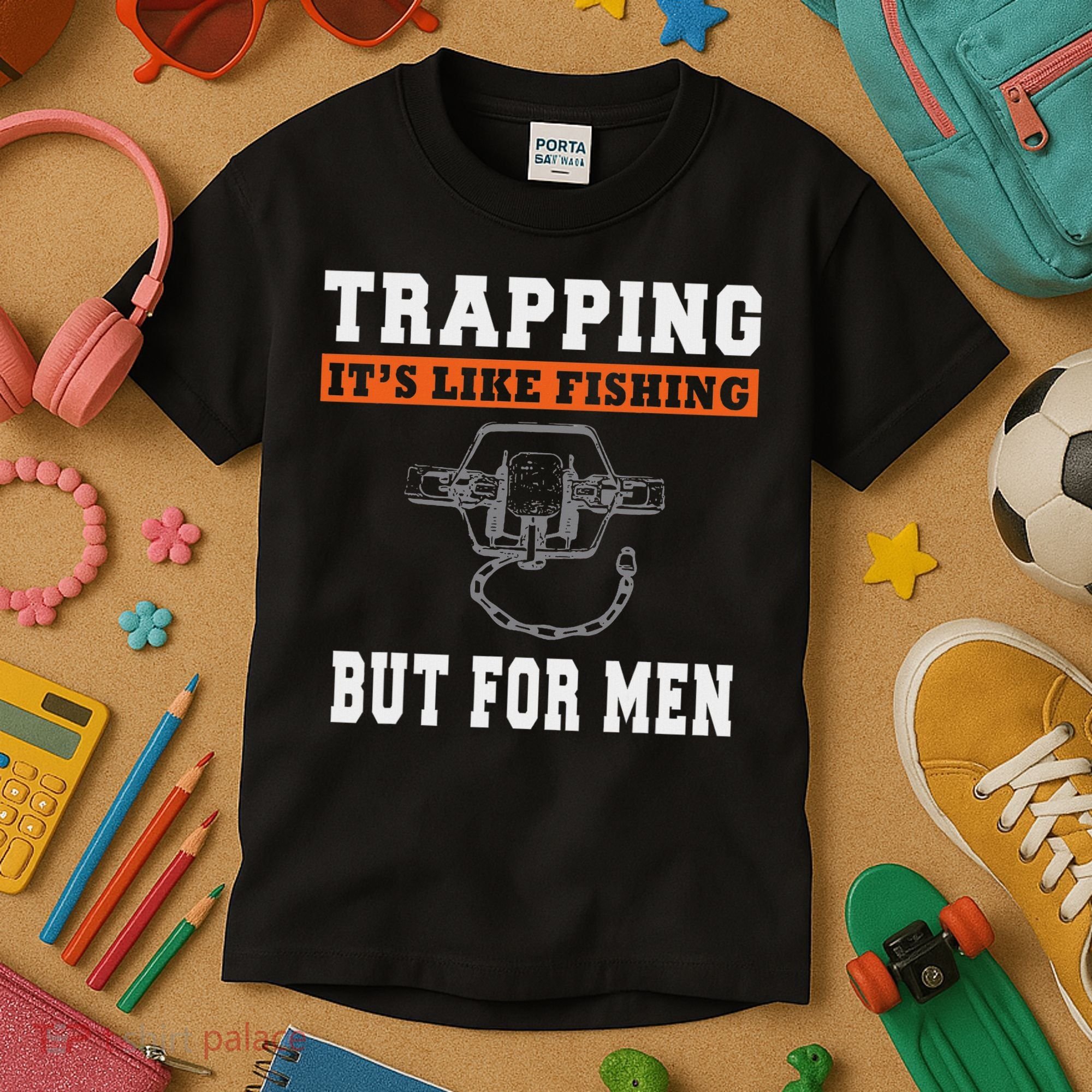 Unique Trapping Gift With A Funny Slogan For Trappers Kids T-Shirt