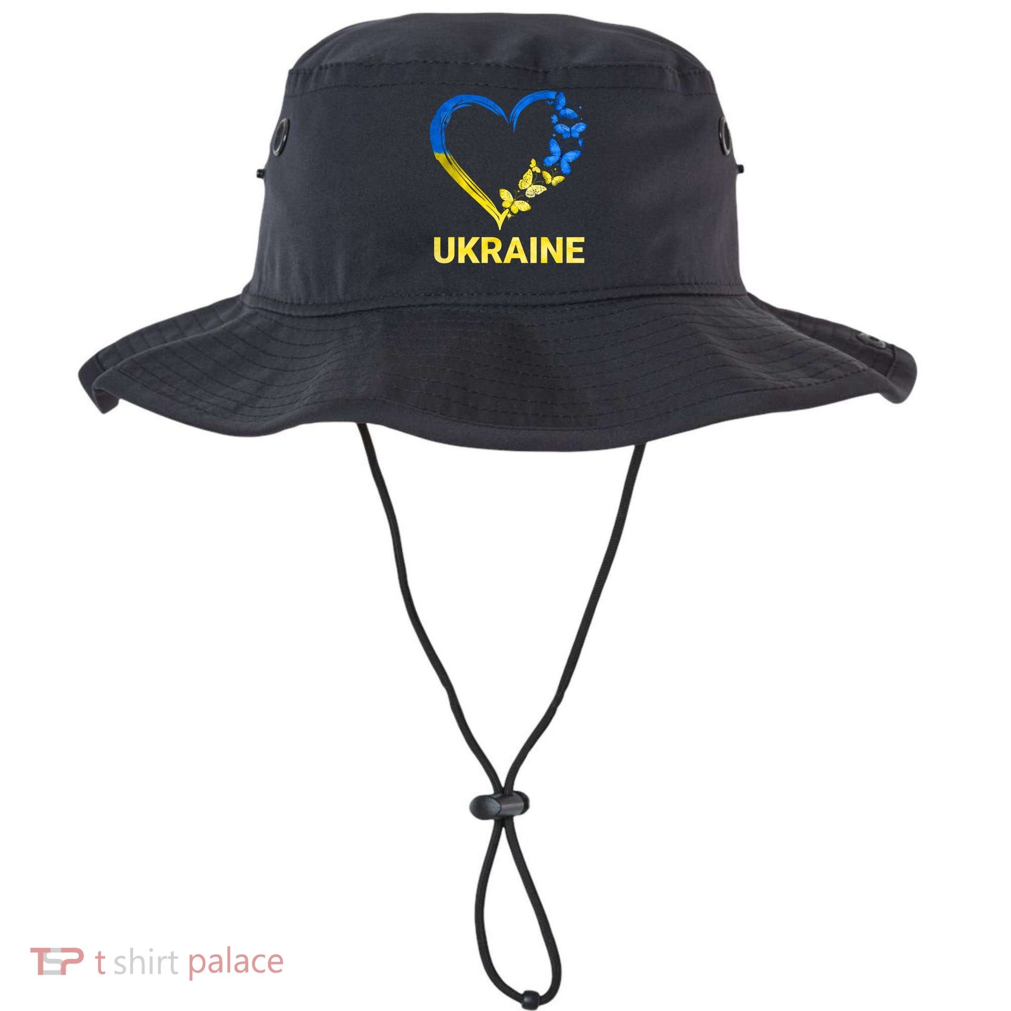 Ukraine Tee Heart Butterfly I Stand With Ukraine Flag Cool Gift Bucket Hat