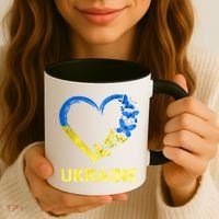 Ukraine Tee Heart Butterfly I Stand With Ukraine Flag Cool Gift Coffee Mug thumb 3