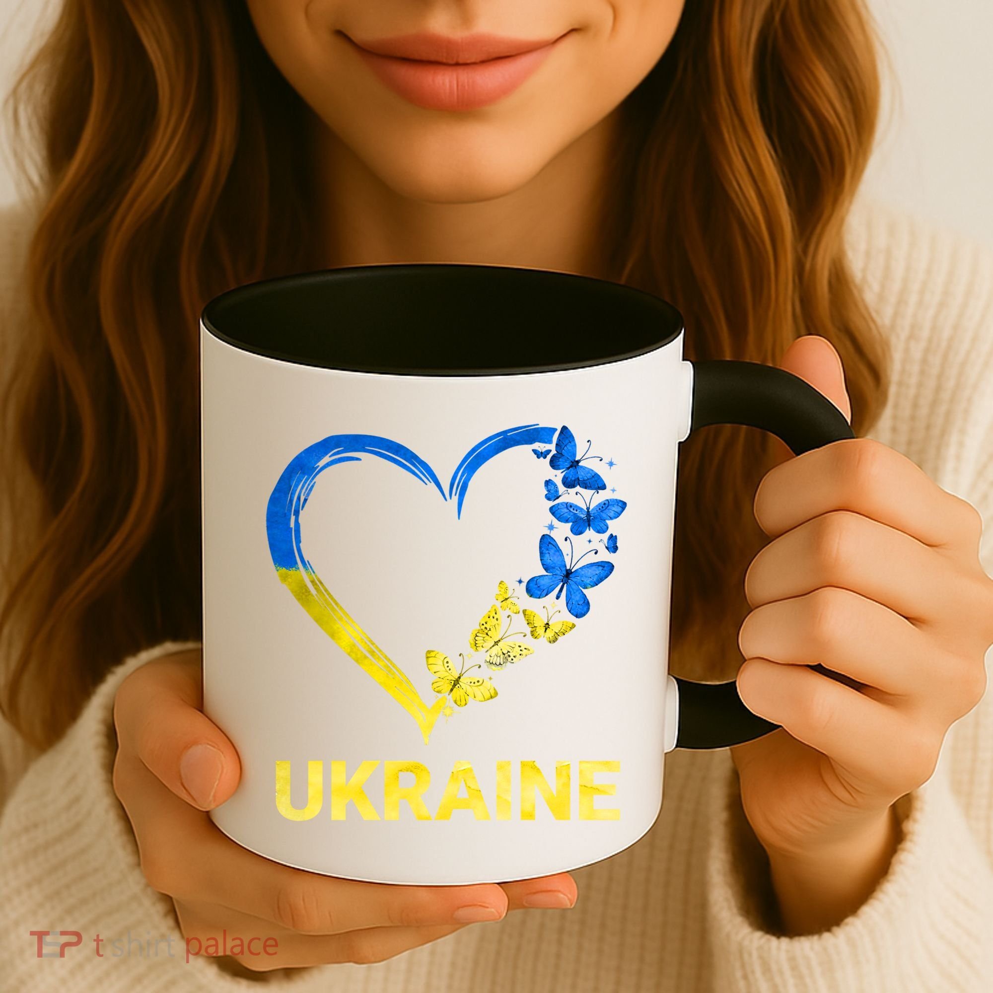 Ukraine Tee Heart Butterfly I Stand With Ukraine Flag Cool Gift Coffee Mug