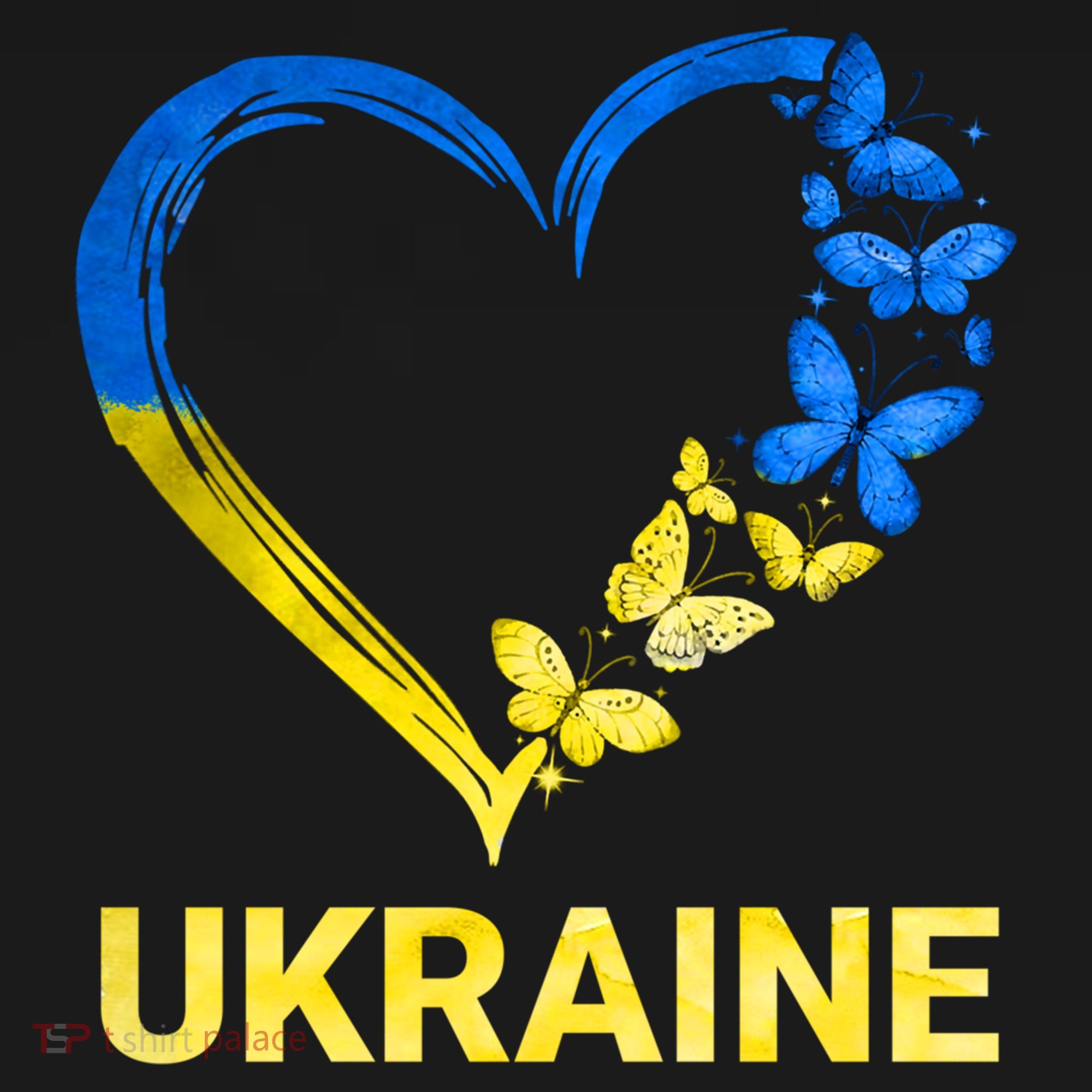 Ukraine Tee Heart Butterfly I Stand With Ukraine Flag Cool Gift Women's Hoodie