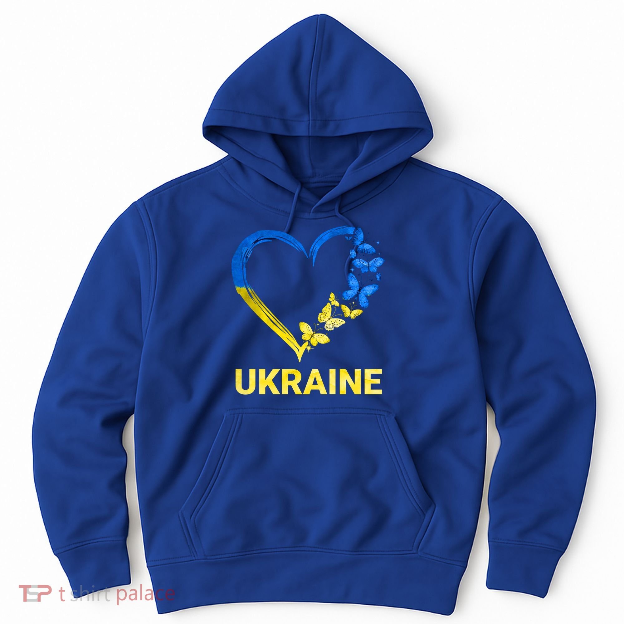 Ukraine Tee Heart Butterfly I Stand With Ukraine Flag Cool Gift Hoodie