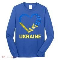 Ukraine Tee Heart Butterfly I Stand With Ukraine Flag Cool Gift Long Sleeve Shirt thumb 0