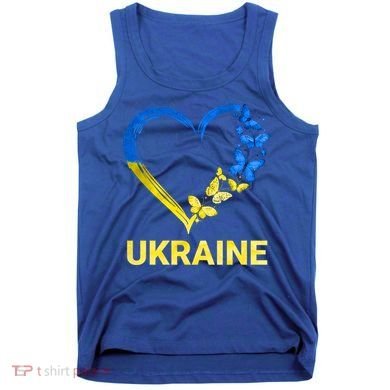 Ukraine Tee Heart Butterfly I Stand With Ukraine Flag Cool Gift Tank Top