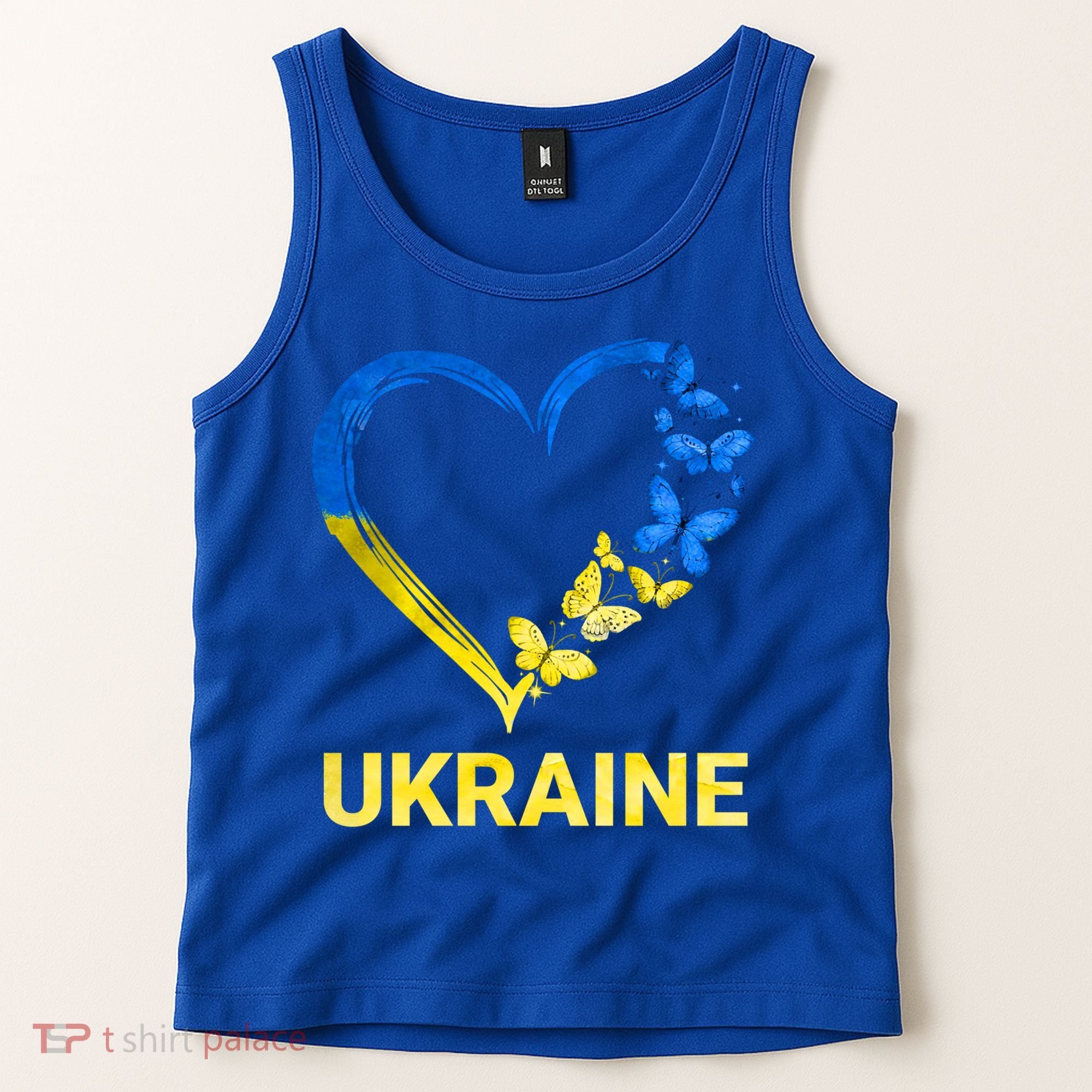 Ukraine Tee Heart Butterfly I Stand With Ukraine Flag Cool Gift Tank Top