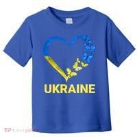 Ukraine Tee Heart Butterfly I Stand With Ukraine Flag Cool Gift Toddler T-Shirt thumb 0