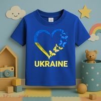 Ukraine Tee Heart Butterfly I Stand With Ukraine Flag Cool Gift Toddler T-Shirt thumb 3