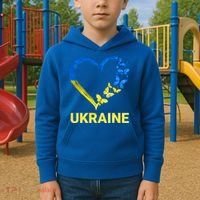 Ukraine Tee Heart Butterfly I Stand With Ukraine Flag Cool Gift Kids Hoodie thumb 2