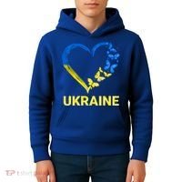 Ukraine Tee Heart Butterfly I Stand With Ukraine Flag Cool Gift Kids Hoodie thumb 4