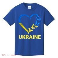 Ukraine Tee Heart Butterfly I Stand With Ukraine Flag Cool Gift Kids T-Shirt thumb 0