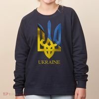 Ukraine Trident I Stand With Ukrainian Pride Support Women's Sweatshirt thumb 0
