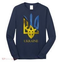 Ukraine Trident I Stand With Ukrainian Pride Support Long Sleeve Shirt thumb 0