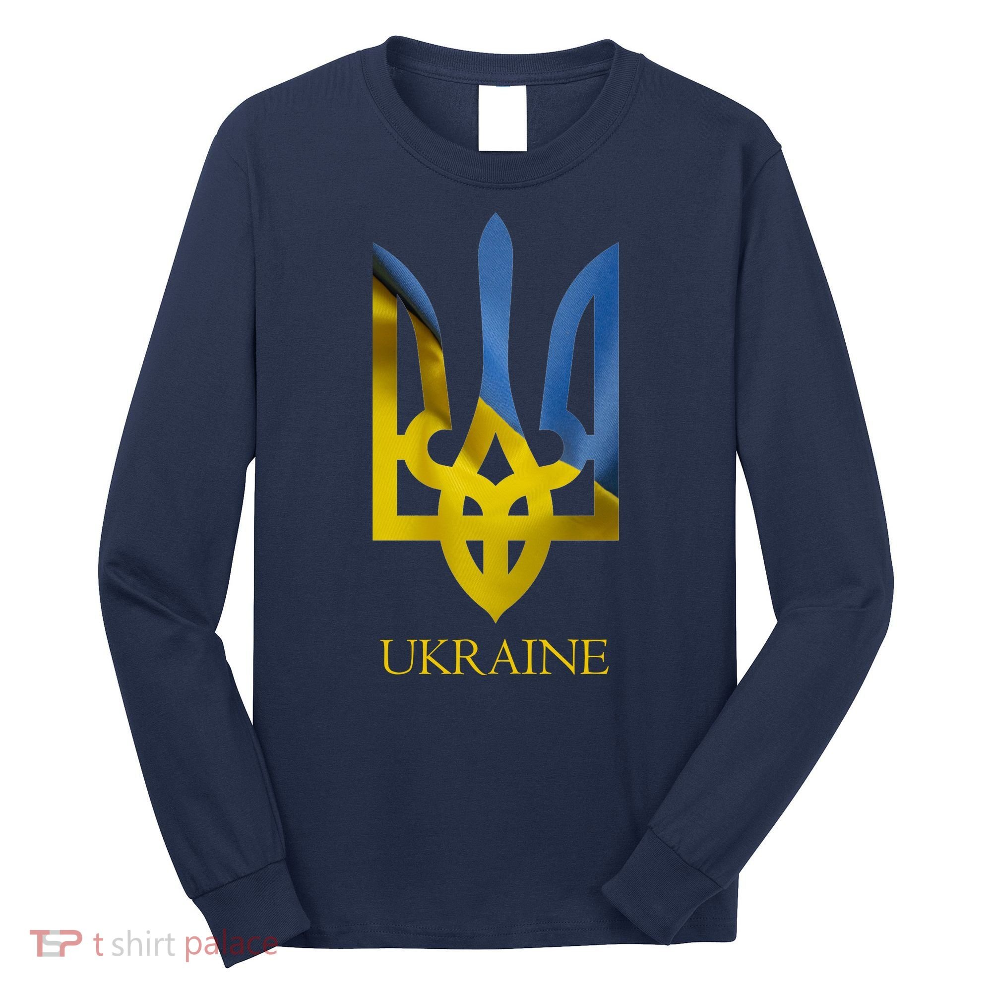 Ukraine Trident I Stand With Ukrainian Pride Support Long Sleeve Shirt
