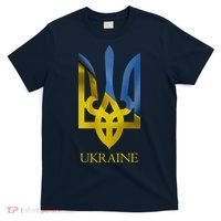 Ukraine Trident I Stand With Ukrainian Pride Support T-Shirt thumb 0