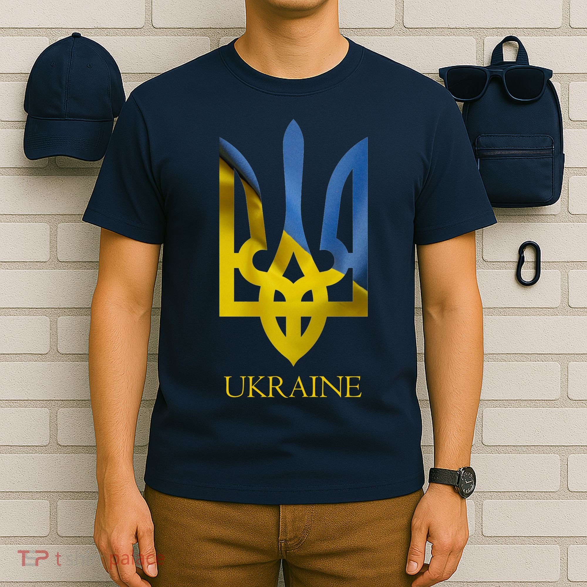 Ukraine Trident I Stand With Ukrainian Pride Support T-Shirt