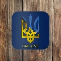 Ukraine Trident I Stand With Ukrainian Pride Support Coaster thumb 0