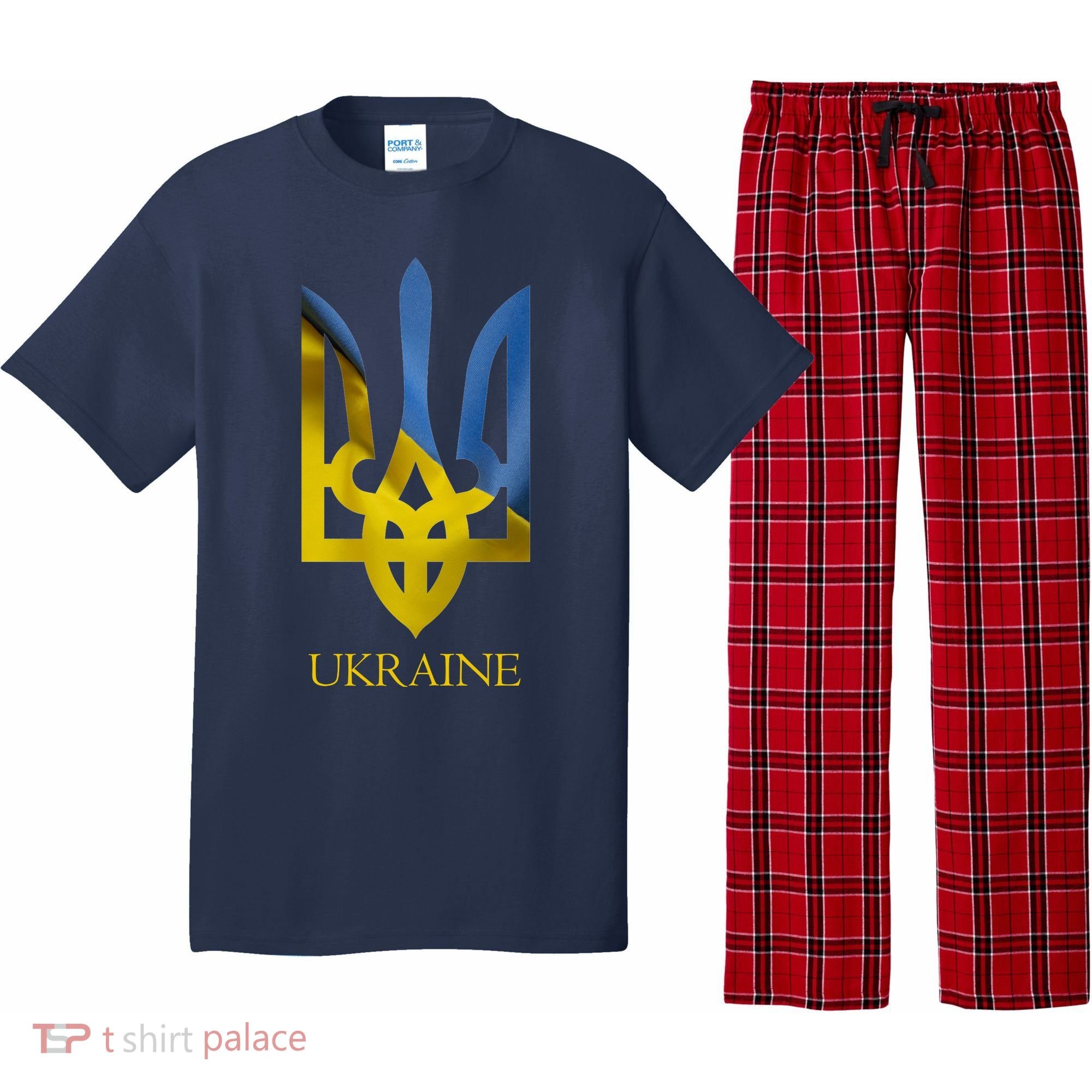 Ukraine Trident I Stand With Ukrainian Pride Support Pajama Set