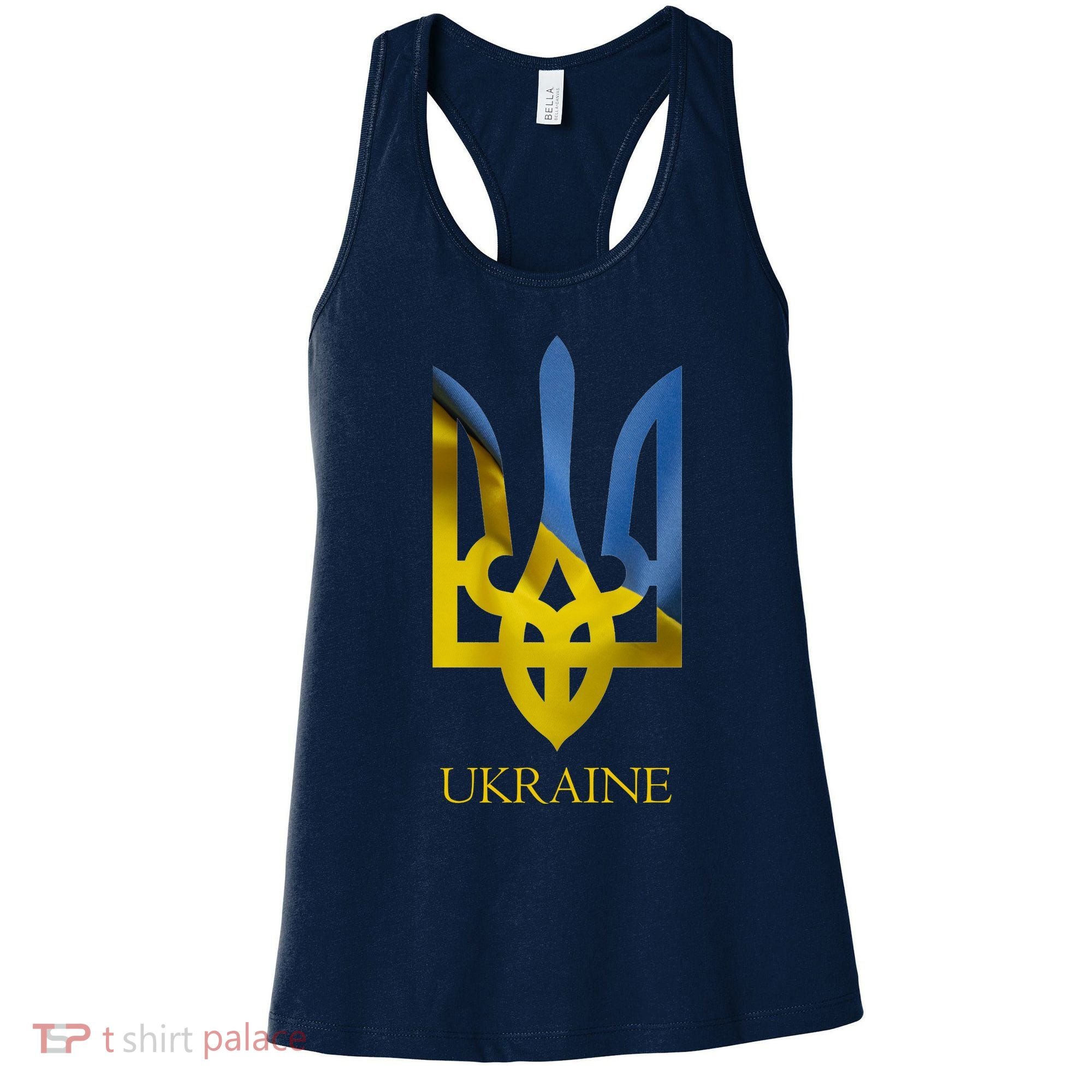 Ukraine Trident I Stand With Ukrainian Pride Support Women's Tank Top