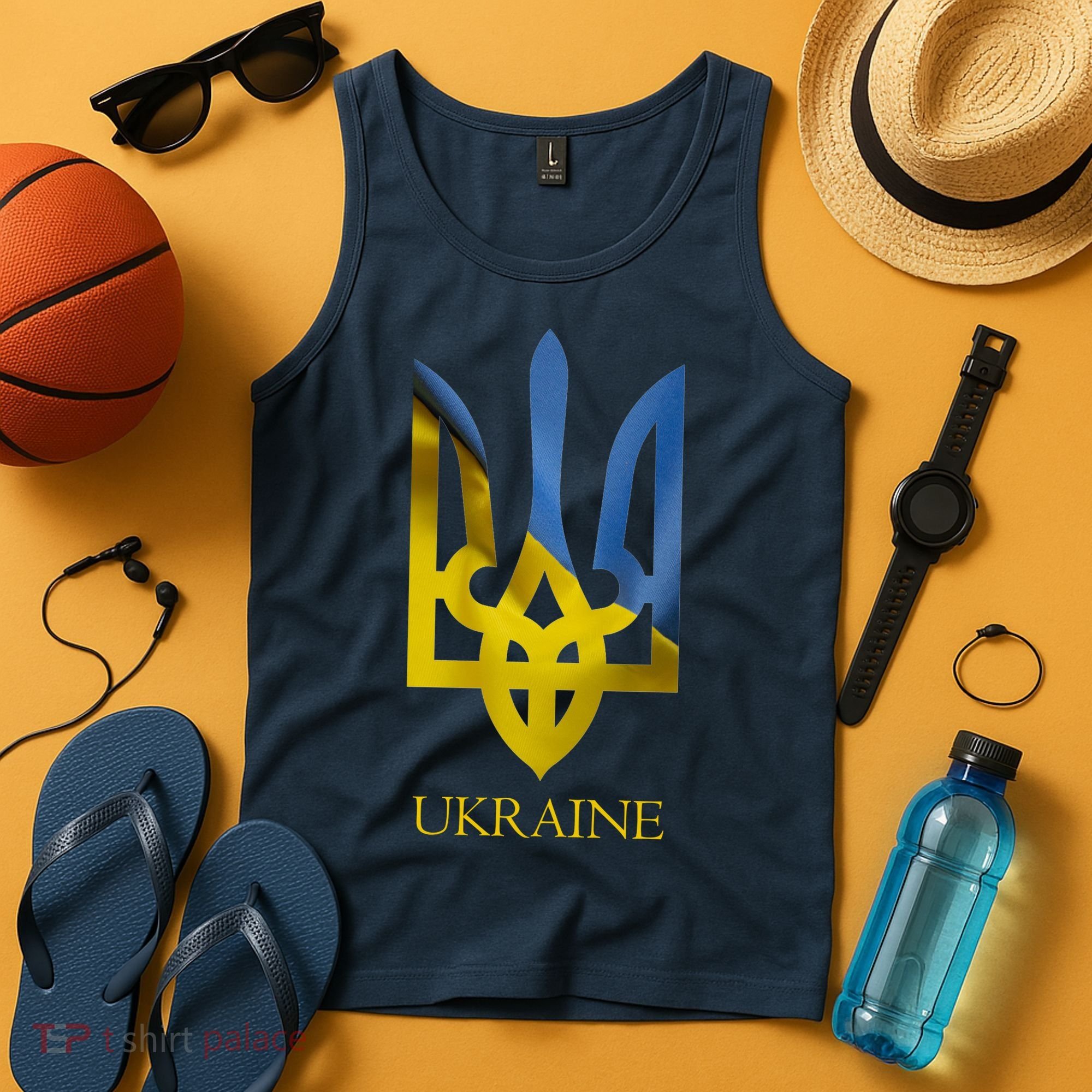 Ukraine Trident I Stand With Ukrainian Pride Support Tank Top