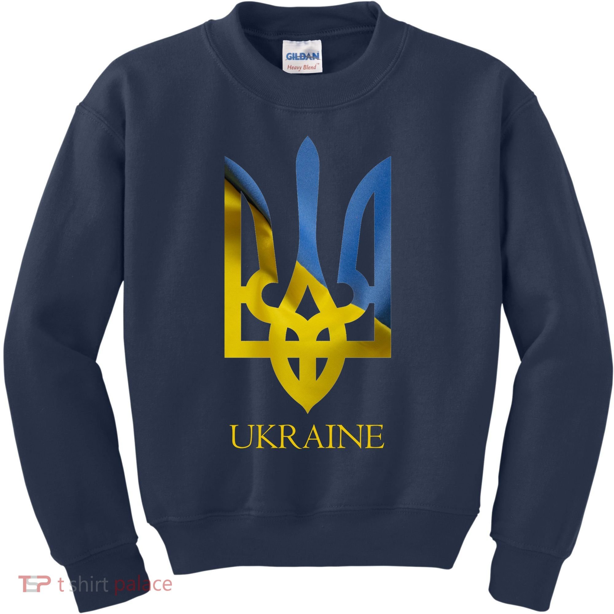 Ukraine Trident I Stand With Ukrainian Pride Support Kids Sweatshirt