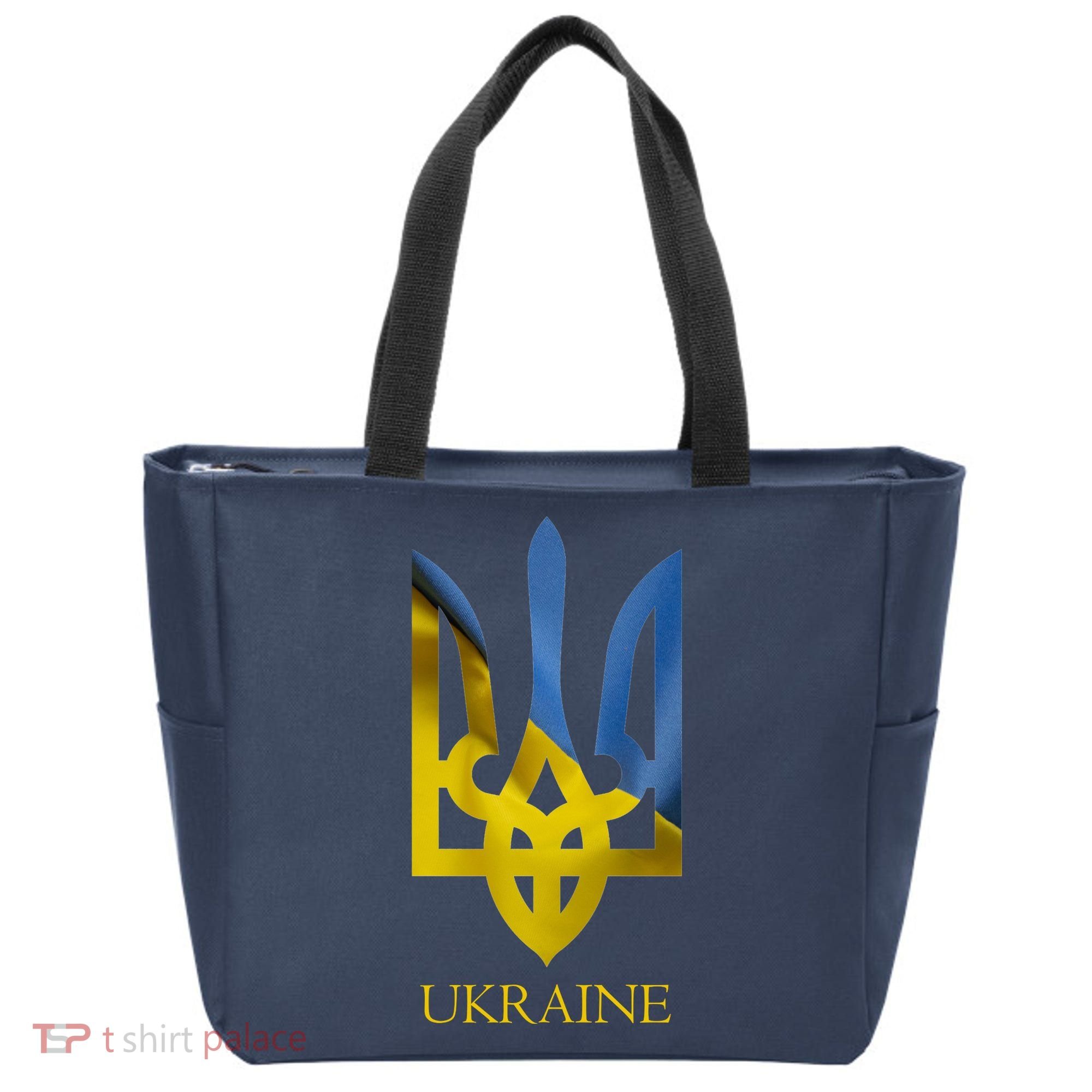 Ukraine Trident I Stand With Ukrainian Pride Support Tote Bag